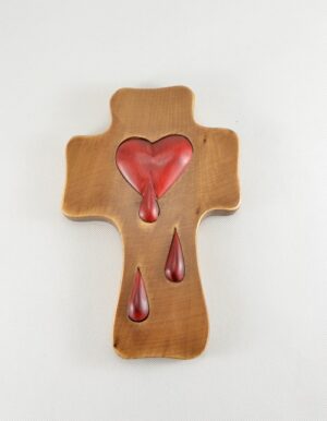 Krvácející srdce –  kříž