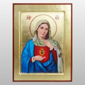 Exkluzivní byzantská ikona – Neposkvrněné srdce P. Marie (větší)