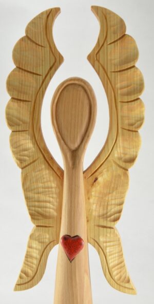 Anděl s křídly – samostojná dřevořezba, 60 cm