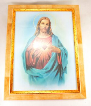 Dárkový obraz rámovaný, zasklený – “Nejsvětější Srdce Ježíšovo”