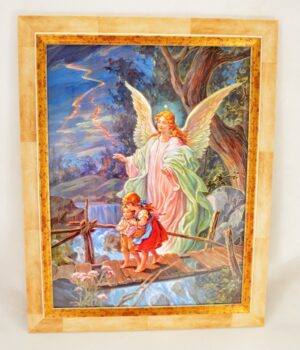 Dárkový obraz rámovaný, zasklený – “Anděl strážný – tradiční”